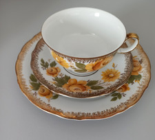 Sammeltasse - Winterling - Gelbe Rose -  Gedeck 3-teilig - Goldrand