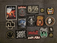 Heavy Metal Patches Aufnäher Kutte Konvolut Lot Sammlung Metallica Maiden Sodom