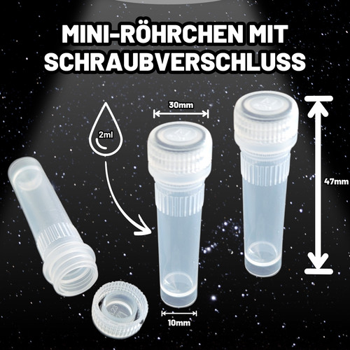 10x mini probenröhrchen 2ml - mini-probenröhrchen,