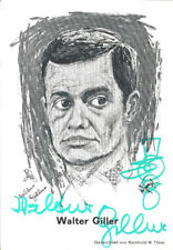 WALTER GILLER Original Autogramm signierte Postkarte 70er Jahre