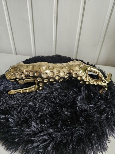 Deko leopard gold alu 30x9cm - leopard,