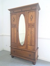 Kleiderschrank ANTIK Dielenschrank Eiche massiv Jugendstil X5