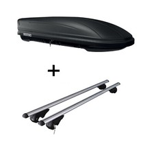 Dachbox MAA400L matt + Relingträger Rio 135 für für VW Golf Sportsvan ab 14