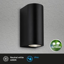 Briloner Außenleuchte 9,4W GU10 LED Außenwandlampe Neutralweiß IP44 Schwarz