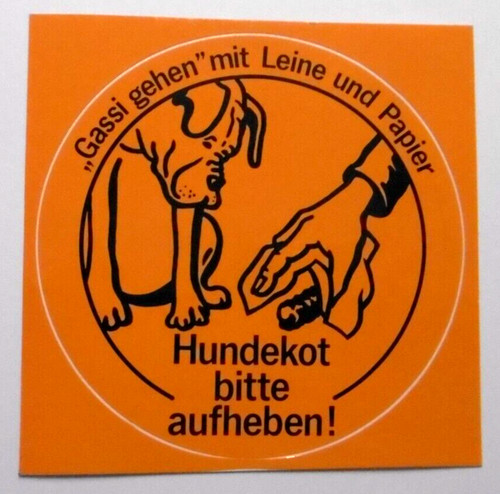 Werbe aufkleber hundekot bitte - hundekot,