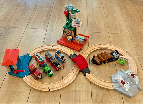 Thomas holzeisenbahn set zug - holzeisenbahn,