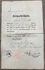 VERY RARE !!! Heimatschein