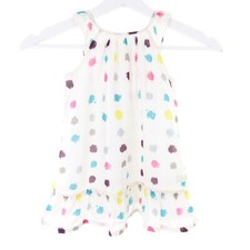 BURBERRY Kleid Tupfen Baby Mädchen Ivory Gr. 18 M  EU 86 