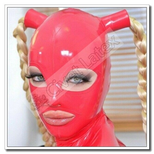 Latex mask hoods unisex - hoods, two