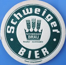 Alter bierdeckel schweiger - bierdeckel,