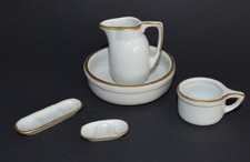 Altes Wasch Set Waschlavoir Puppenstube in OVP unbespielt Porzellan 5 tlg.