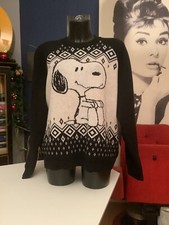 Soulland x Peanuts Pullover Weiß/Schwarz Wollmischung NP 395€ Oversized Maße