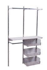 Regalsystem Wandregal Rückwandsystem Regal Konfektionsrahmen Wandschienen Chrom