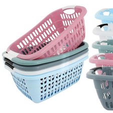 Wäschekorb Kunststoff Wäschebehälter pastellfarben 55x37x22cm diverse Farben