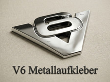 3D V6 KFZ  Metall Aufkleber