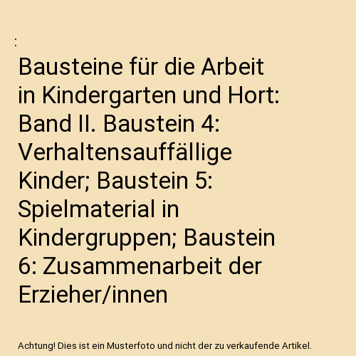 Bausteine für die arbeit - für, in