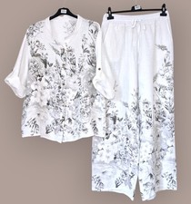 Damen 100% Leinen 2-Teiler