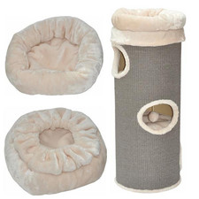 Katzenbett Liegemulde Katzenliege Schlafplatz Kratztonnen Ergänzung beige 38 cm