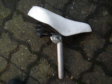 Fahrrad Sattel weiß Vintage