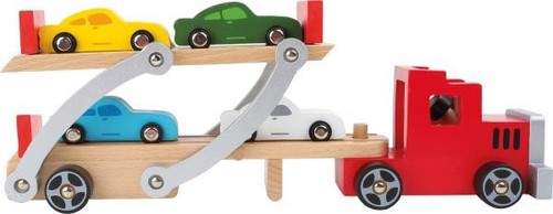 Autotransporter aus holz - autotransporter, mit