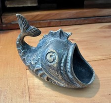 Walter Bosse Fisch Aschenbecher, Messing patiniert