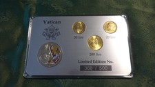 Vatikan Sonderedition Schweizer Garde 2 x 20 und 1 x 200 Lire Jan Pawel II , H3