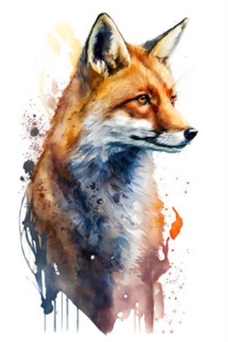 Wandbild abbildung rotfuchs - wandbild:,