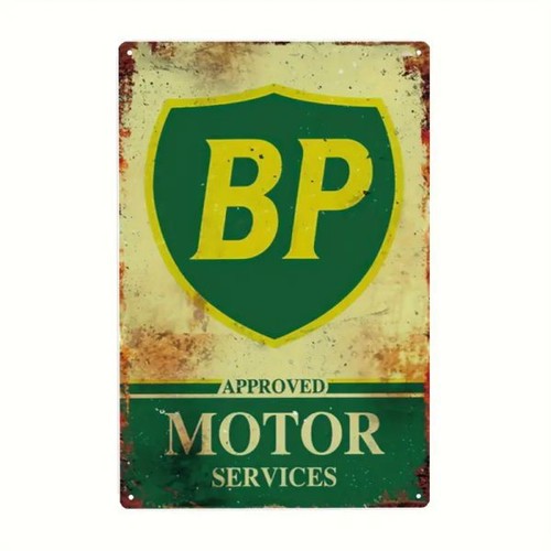 Blechschild motor service - blechschild, bp