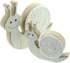 Holzdeko Schnecke "Happy" 2er