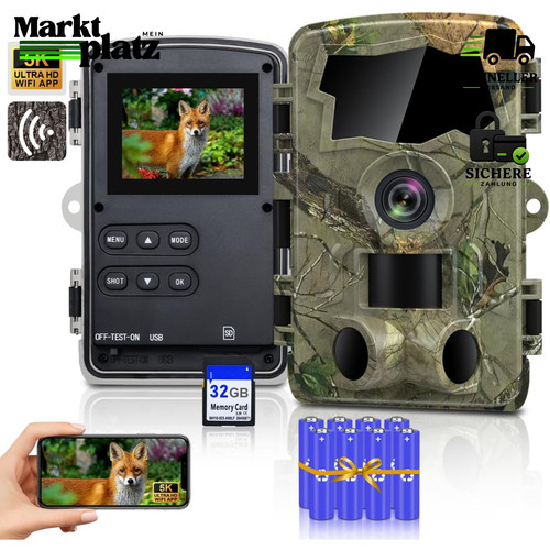 Wildkamera 64mp wlan mit - 64mp,