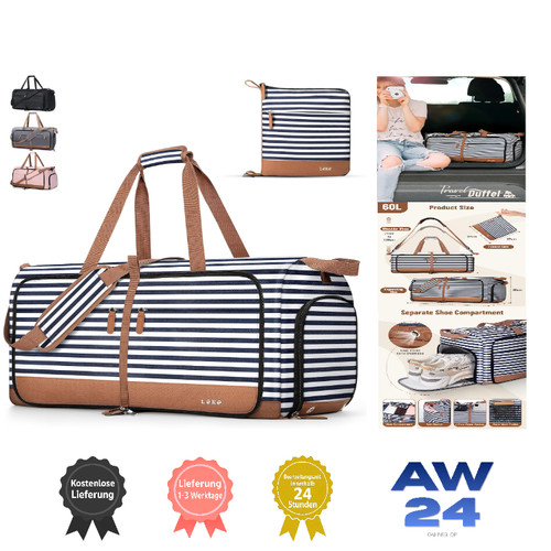 Faltbare reisetasche 60l damen - faltbare,