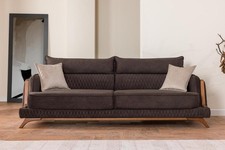 Dunkelbraun 3-Sitzer Sofa