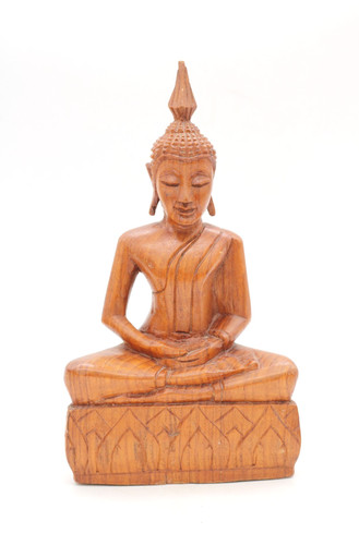 Buddha holzfigur handarbeit - holzfigur,