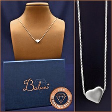 Heart Pendant Necklace, 925