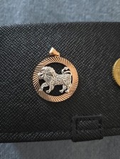 Löwe Sternzeichen Gold 585 Anhänger rund  14 Karat