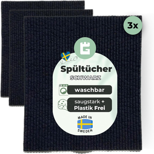 Spültücher schwarz waschbar - spültücher,