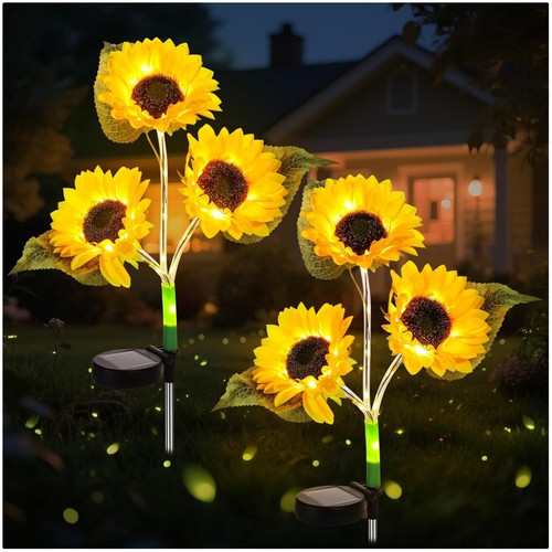2stk sonnenblume solarleuchten - sonnenblume,