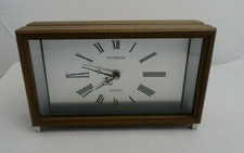 Dugena Quarz, Tischuhr, Kaminuhr, Standuhr, Buffetuhr, Holz, Eiche, Metall