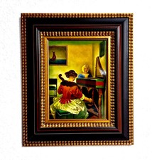 FH PORZELLAN MANUFAKTUR -Handbemalte Porzellan Bildplatte/Wandbild "Das Konzert"