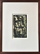 Christian Rohlfs "Kopf mit Hut 1915, handsigniert ", Echtheitszertifikat