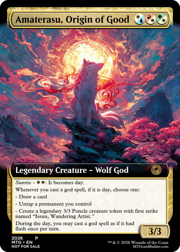 Mtg custom okami amaterasu - okami, /