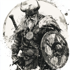 Wandtattoo aufkleber wikinger - aufkleber,