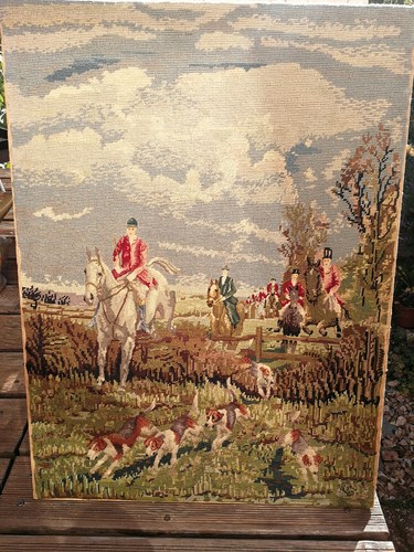 Antiker gobelin bild meutejagd - antiker,