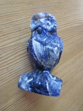 Kleine Eule - Figur aus Halbedelstein - Sodalit