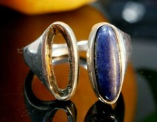 Offener 925 Silber Ring Rodi & Wienenberger RoWi Pforzheim Blauer Stein Fehlt
