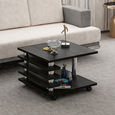 Couchtisch 65 x 65 cm Wohnzimmer Tisch Schwarz  Baarn Tische Beistelltisch 1