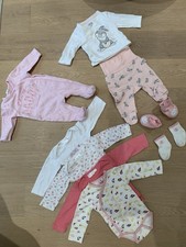 Neugeborene Paket Mädchen/ Baby/ Strampler und Bodys rosa Gr. 62