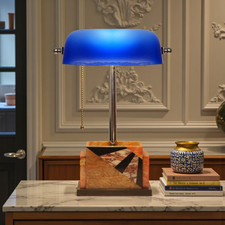 Einzigartige Art Déco Design Tischlampe "SWANSEA" Tischleuchte Schreibtischlampe