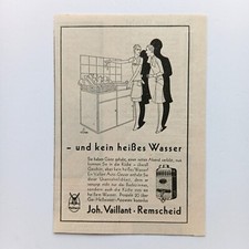 1930 Vaillant Auto Geyser Gas Heißwasser Werbeanzeige Werbung Reklame Print Ad