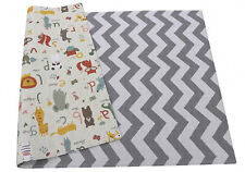 DWINGULER Krabbelmatte Zick Zack Grau (Slim) 180x140cm